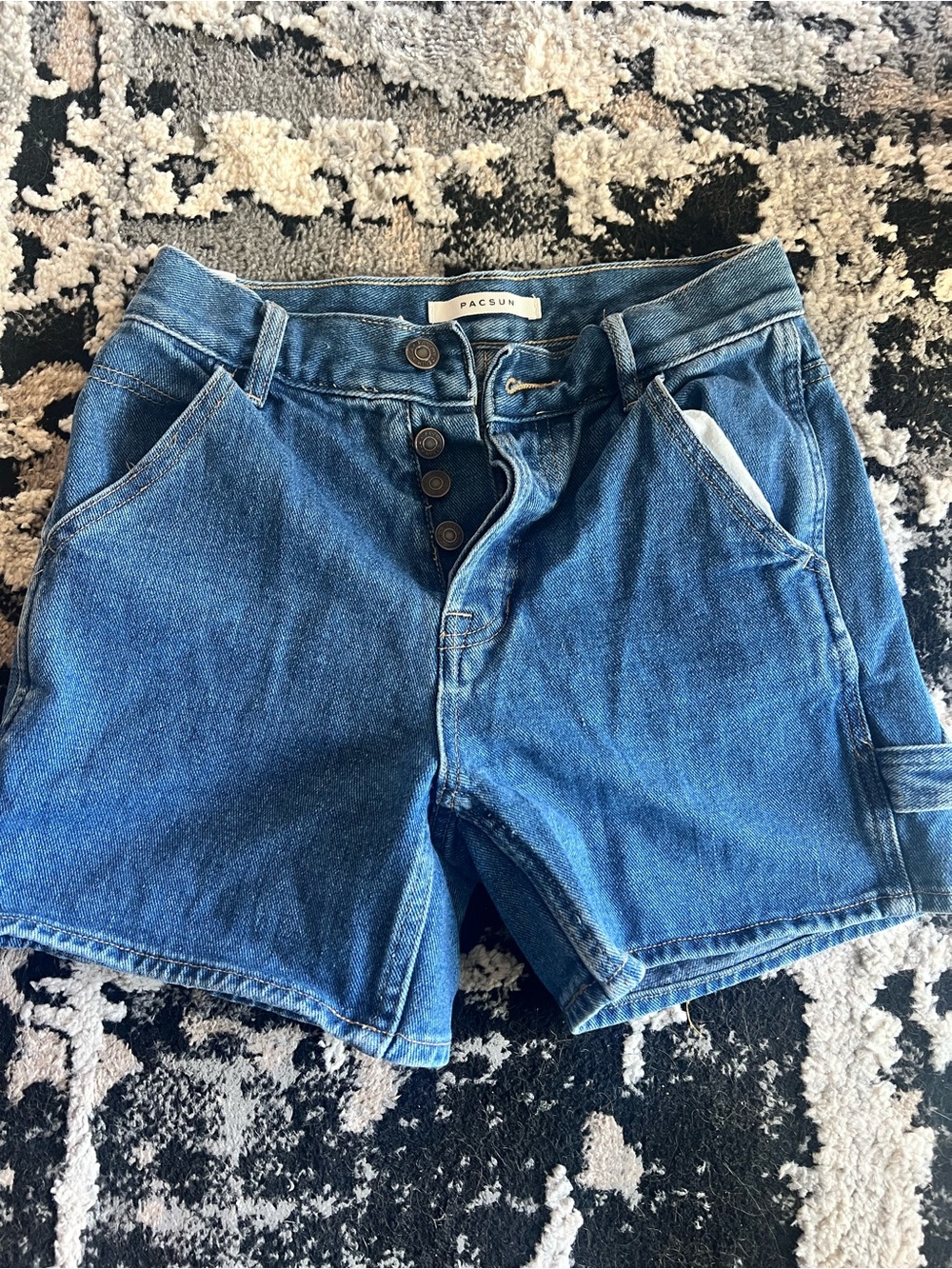 PacSun Women's Medium Blue Denim Button-Fly Shorts